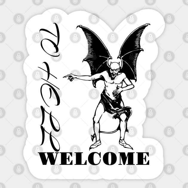 Welcome to Hell Sticker by alialbadr